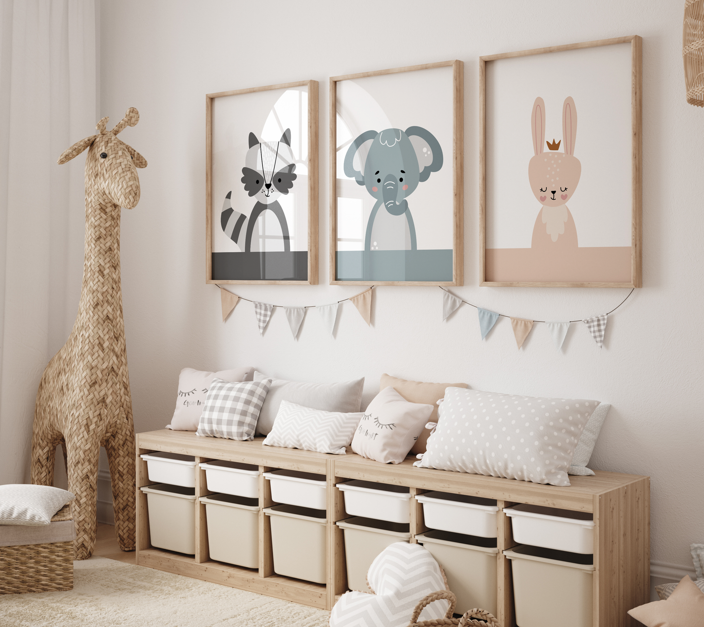 Safari Animals Nursery Prints