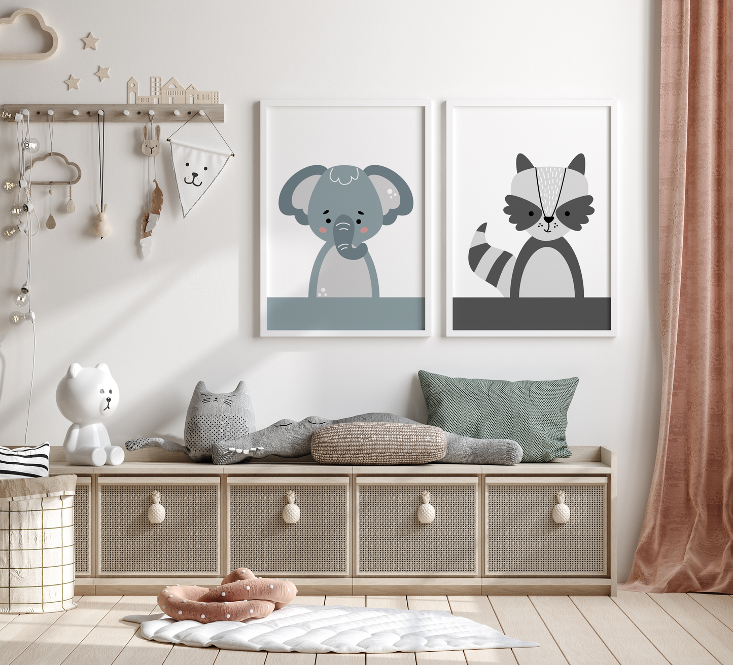 Safari Animals Nursery Prints