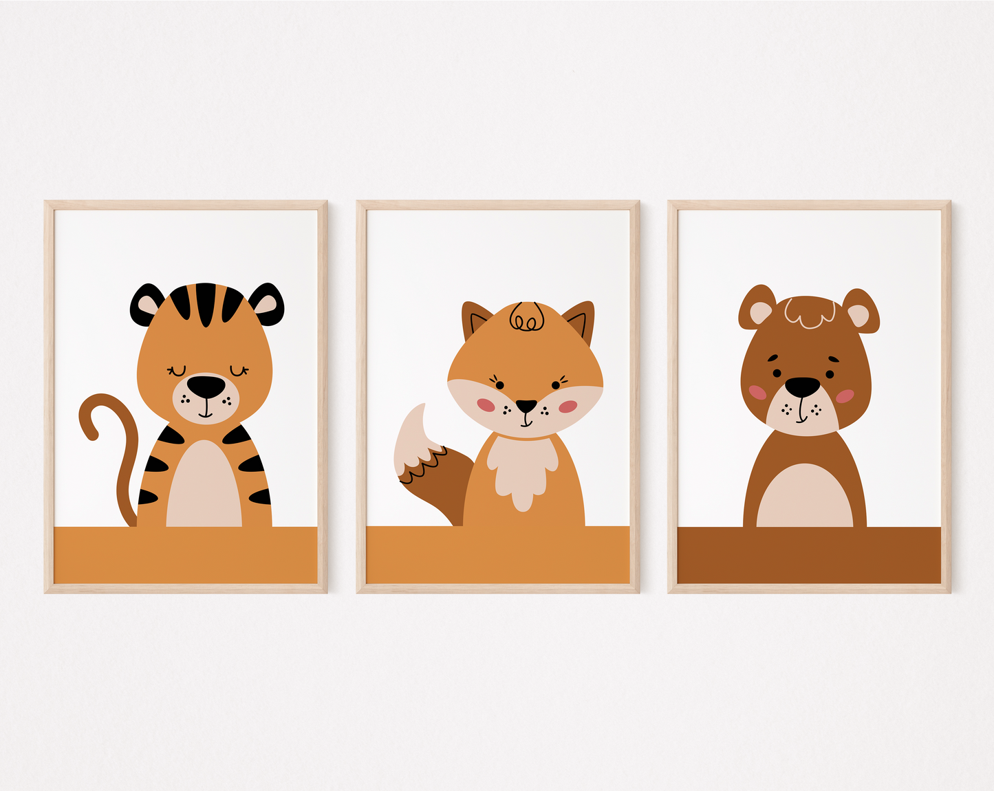 Safari Animals Nursery Prints